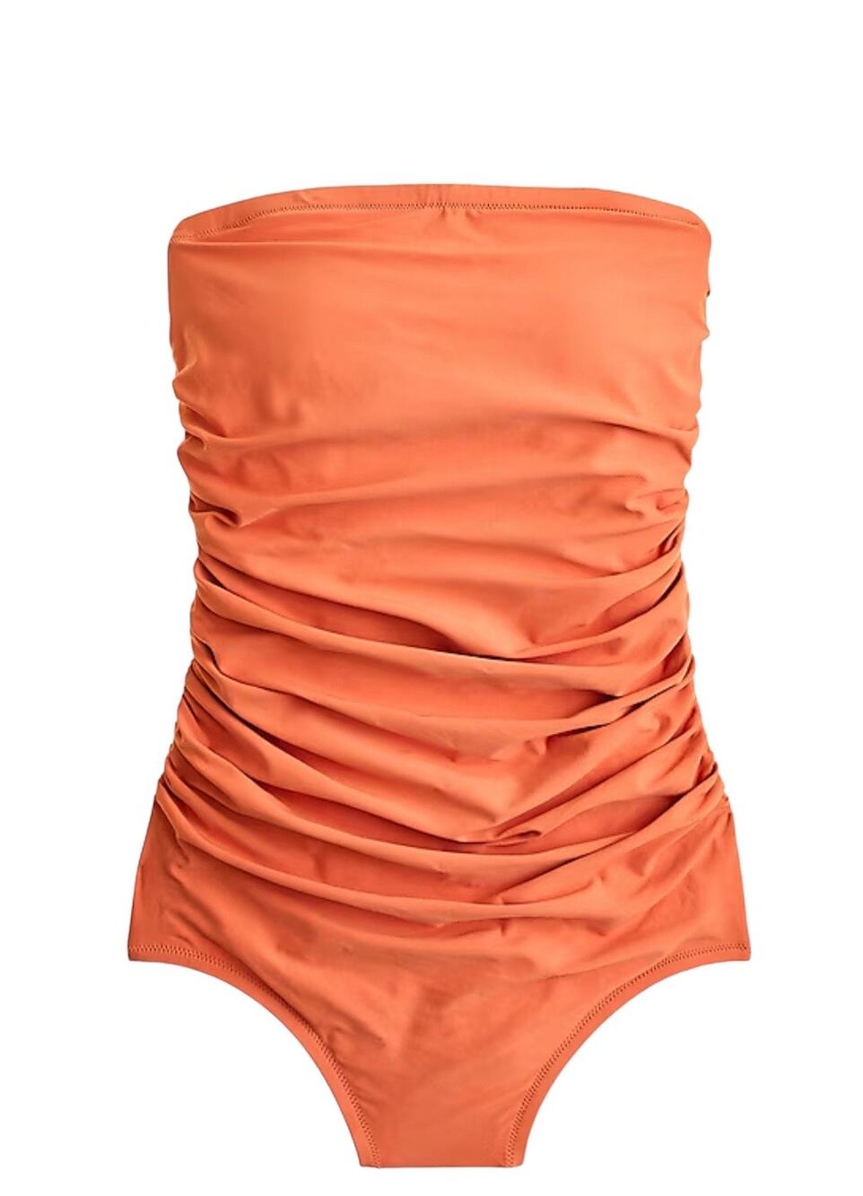 NWT J.Crew Factory Women Ruched Strapless One-Piece Swimsuit Size 2X Plus AO438